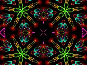 Preview wallpaper shapes, kaleidoscope, abstraction, colorful, background