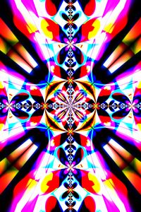 Preview wallpaper shapes, kaleidoscope, bright, glow