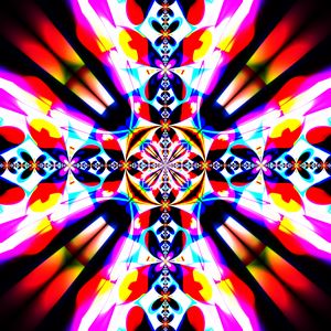 Preview wallpaper shapes, kaleidoscope, bright, glow