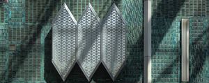 Preview wallpaper shapes, lattices, volume, architecture, decor, facade