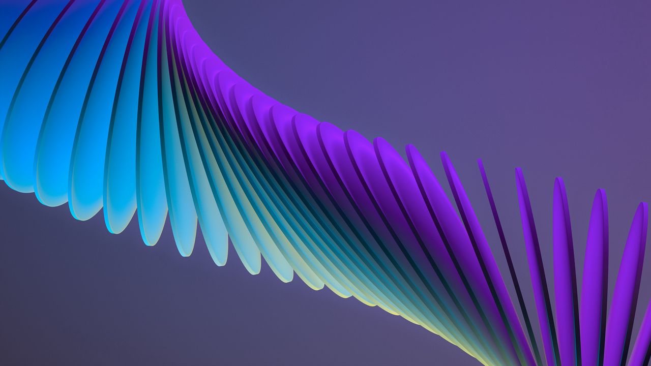 Wallpaper shapes, layers, curves, gradient, 3d, purple