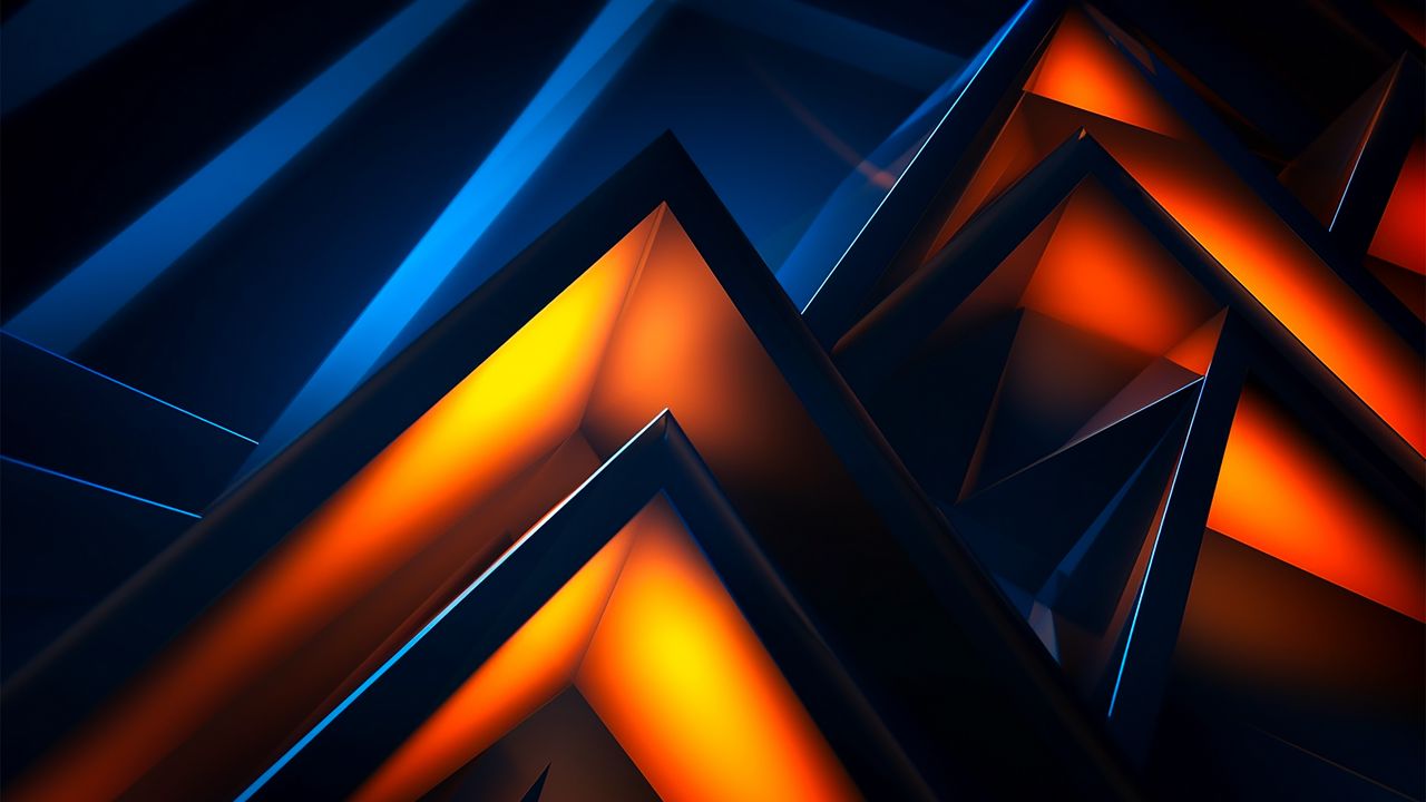 Wallpaper shapes, light, triangles, abstraction