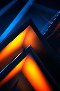 Preview wallpaper shapes, light, triangles, abstraction