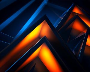 Preview wallpaper shapes, light, triangles, abstraction