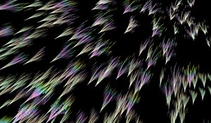 Preview wallpaper shapes, lines, glow, black background, abstraction