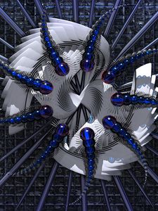 Preview wallpaper shapes, lines, metal, grid, abstraction, blue