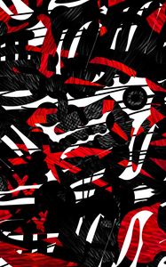 Preview wallpaper shapes, lines, red, black, abstraction