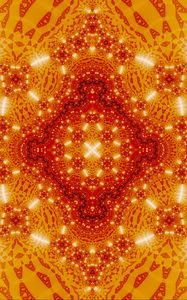 Preview wallpaper shapes, neon, glow, pattern, orange