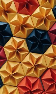 Preview wallpaper shapes, origami, paper, colorful