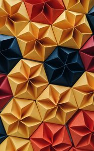 Preview wallpaper shapes, origami, paper, colorful