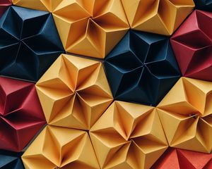 Preview wallpaper shapes, origami, paper, colorful