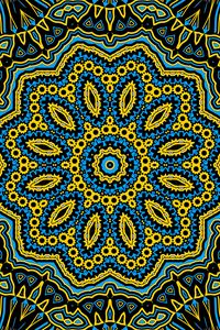 Preview wallpaper shapes, pattern, fractal, abstraction, yellow, blue