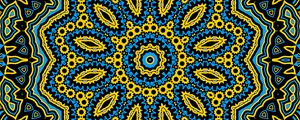 Preview wallpaper shapes, pattern, fractal, abstraction, yellow, blue