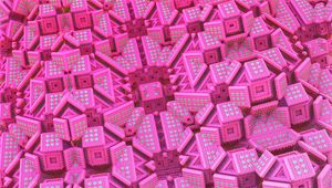 Preview wallpaper shapes, points, volume, abstraction, pink