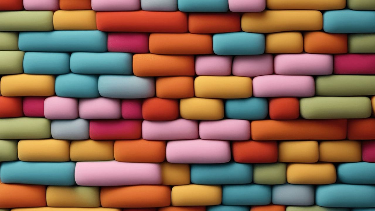 Wallpaper shapes, soft, plush, colorful, background