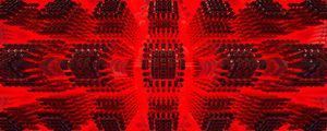 Preview wallpaper shapes, squares, volume, abstraction, red