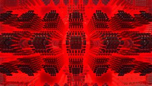 Preview wallpaper shapes, squares, volume, abstraction, red