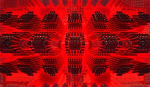 Preview wallpaper shapes, squares, volume, abstraction, red