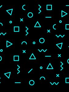 Preview wallpaper shapes, symbols, abstraction, blue