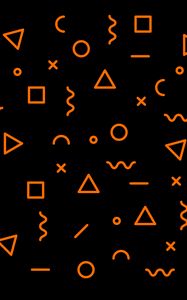 Preview wallpaper shapes, symbols, geometry, abstraction, orange
