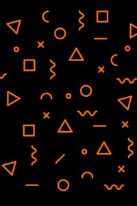 Preview wallpaper shapes, symbols, geometry, abstraction, orange