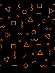 Preview wallpaper shapes, symbols, geometry, abstraction, orange