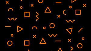 Preview wallpaper shapes, symbols, geometry, abstraction, orange