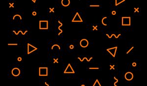 Preview wallpaper shapes, symbols, geometry, abstraction, orange