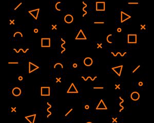 Preview wallpaper shapes, symbols, geometry, abstraction, orange