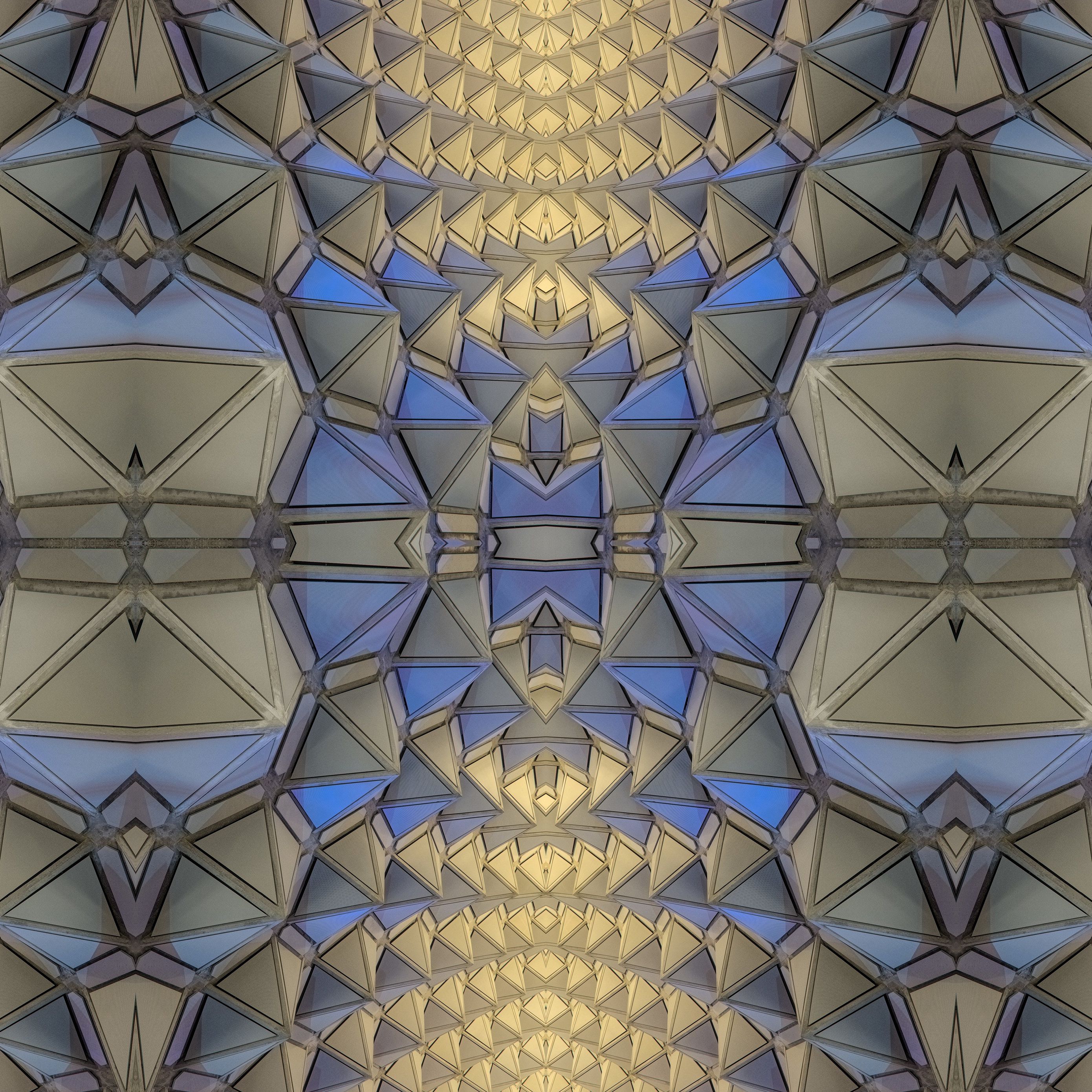 Download wallpaper 2780x2780 shapes, triangles, kaleidoscope