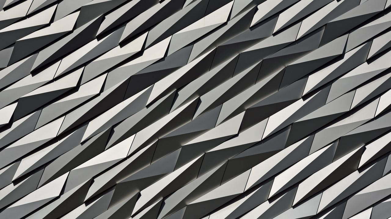 Wallpaper shapes, triangles, layers, tilt, gray