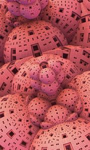 Preview wallpaper shapes, volume, relief, abstraction, pink