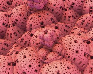 Preview wallpaper shapes, volume, relief, abstraction, pink
