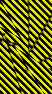 Preview wallpaper shards, broken, stripes, yellow, black, abstraction