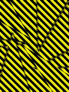 Preview wallpaper shards, broken, stripes, yellow, black, abstraction