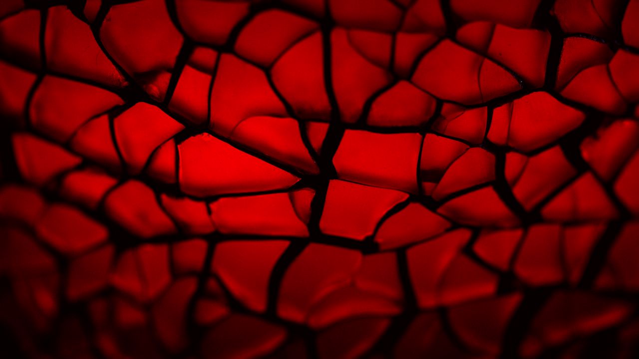 Wallpaper shards, glass, macro, red