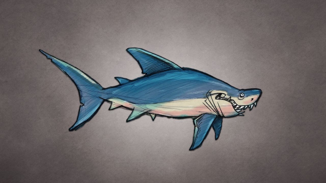 Wallpaper shark, art, fish, predator
