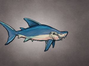 Preview wallpaper shark, art, fish, predator