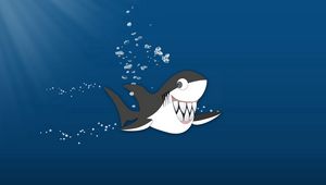 Preview wallpaper shark, drops, water, figure