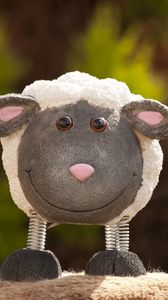 Preview wallpaper sheep, toy, muzzle, cheerful