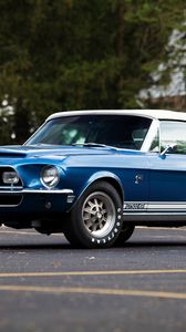 Preview wallpaper shelby, ford, gt500, convertible, 19686 blue, side view