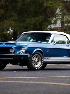Preview wallpaper shelby, ford, gt500, convertible, 19686 blue, side view
