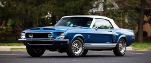 Preview wallpaper shelby, ford, gt500, convertible, 19686 blue, side view