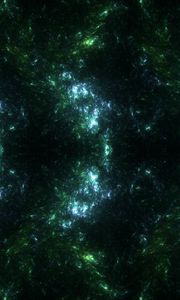 Preview wallpaper shine, fractal, green, bright