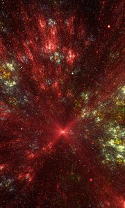 Preview wallpaper shine, nebula, light, red, abstraction