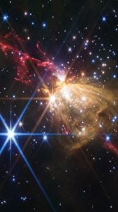 Preview wallpaper shine, radiance, nebula, milky way, stars, cosmos, dark