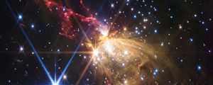 Preview wallpaper shine, radiance, nebula, milky way, stars, cosmos, dark