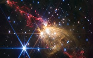 Preview wallpaper shine, radiance, nebula, milky way, stars, cosmos, dark