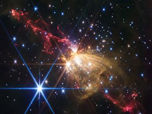 Preview wallpaper shine, radiance, nebula, milky way, stars, cosmos, dark