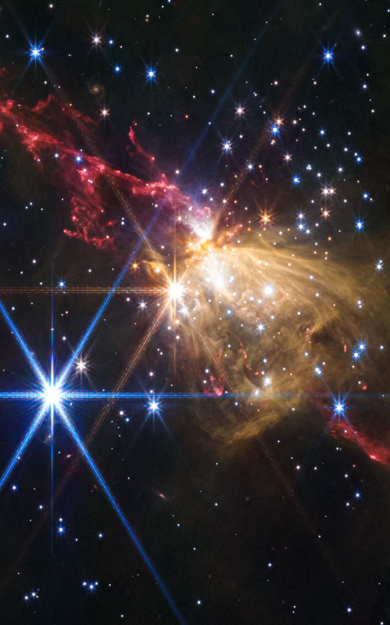 800x1280 Wallpaper shine, radiance, nebula, milky way, stars, cosmos, dark